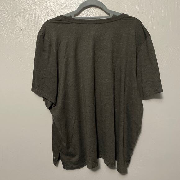 DSG Women Plus Activewear Casual Gray Short Sleeve Cropped Tee Front Pocket 2XL - Picture 8 of 9